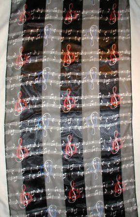 Black and Red Clefs Scarf